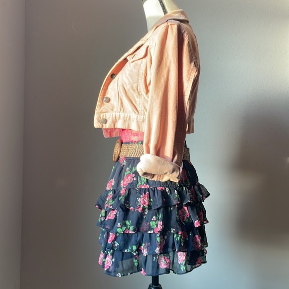 Y2K Style Floral Layered Skirt - Picture 2 of 5